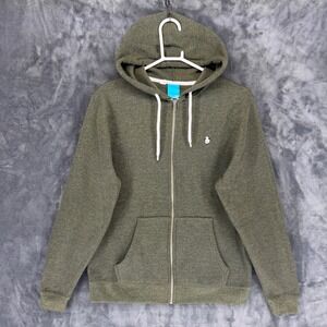 Enjoi Mens M Full Zip Hoodie Olive Green Heather Panda Logo‎ Skate Sweatshirt